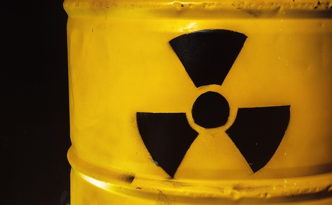 Yellow,Metal,Barrel,With,Radioactive,Decay,Symbol.,Container,With,Nuclear