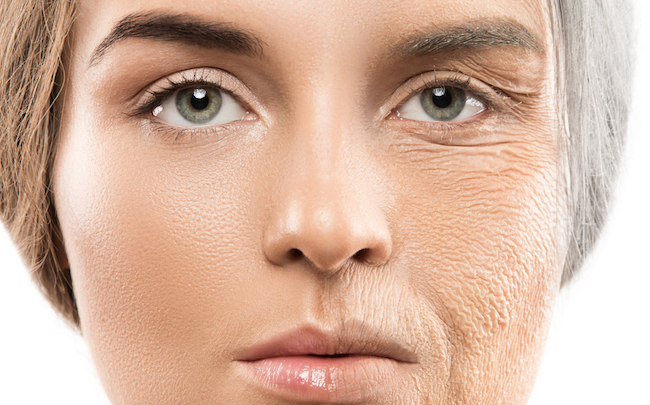 Aging,Concept.,Comparison,Of,Young,And,Old.,Real,Result,Achieved