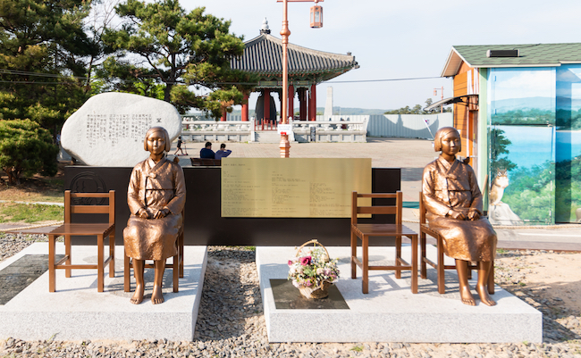 Paju, South Korea - May 5, 2019 : The Statue of Peace (Pyeonghwaui sonyeosang) is a symbol of the victims of sexual slavery, known as comfort women, by the Japanese imperial military during World War2