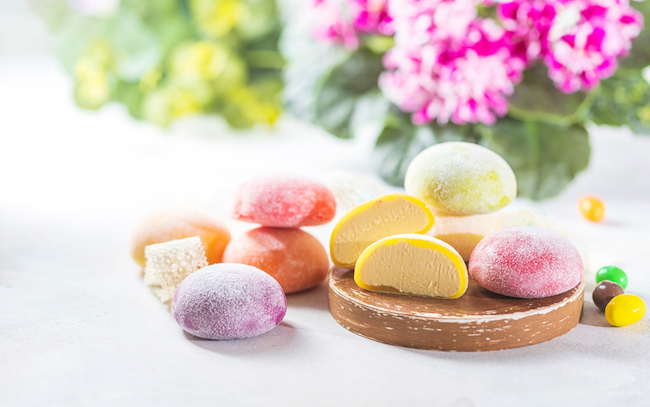 Japanese,Ice,Cream,Mochi,In,Rice,Dough.,Traditional,Japanese,Dessert