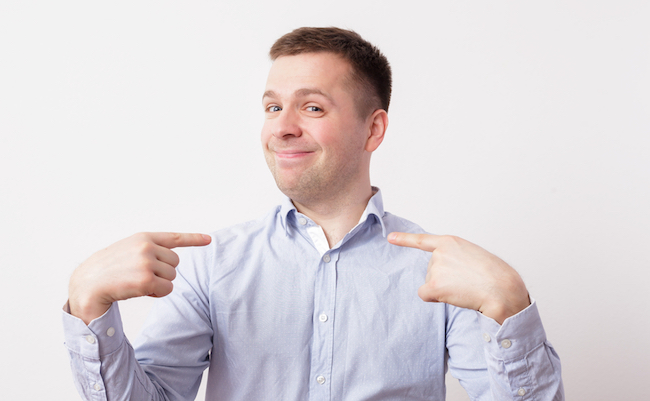 Self-satisfied,And,Proud,Young,Man,Haughtily,Looks,Forward