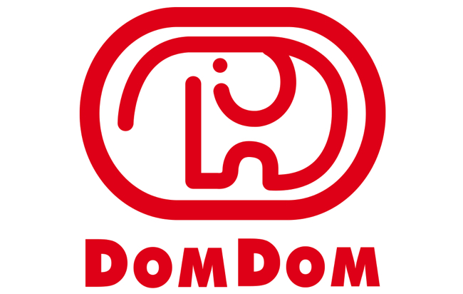 「ドムドムバーガー」伝統の像をかたどったロゴ。これがアパレルから注目されて新しい路線が切り開かれた