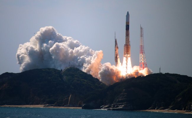 H2a,Rocket,Lawnch,At,Tanegashima,Island,Japan