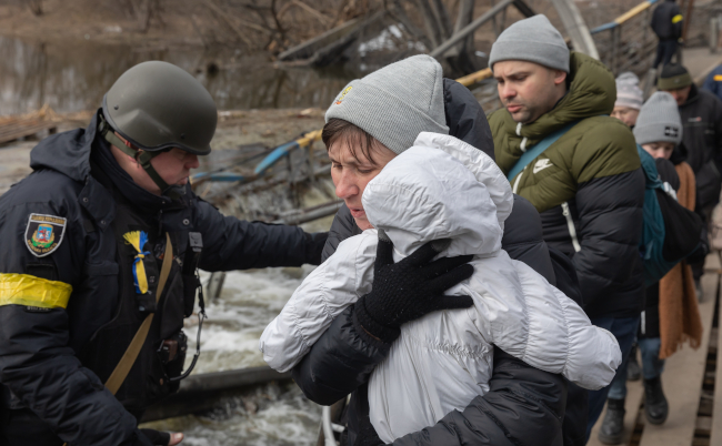 Irpin,,Ukraine,-,Mar.,09,,2022:,War,In,Ukraine.,Thousands