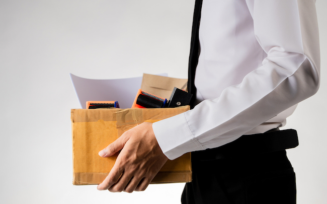 An,Unemployed,Person,Holds,The,Document,Box.,Unemployment,In,The