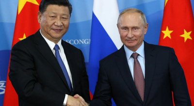 Russian,President,Vladimir,Putin,(r),Greets,Chinese,President,Xi,Jinping