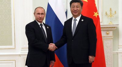 Russian,President,Vladimir,Putin,(l),Greets,Chinese,President,Xi,Jinping