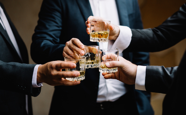 Multiethnic,Group,Of,Businessmen,Spending,Time,Together,Drinking