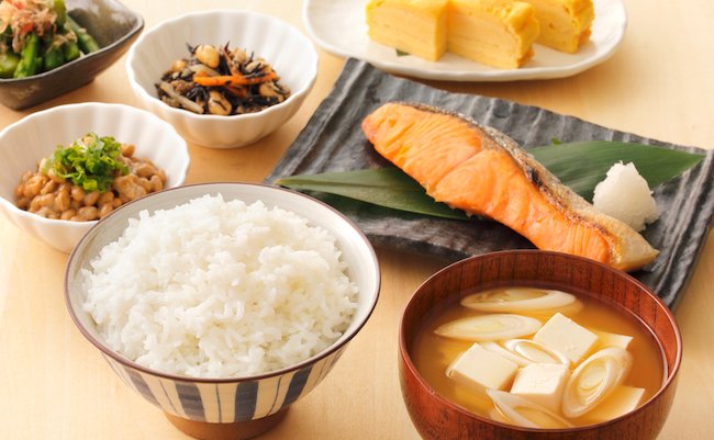 Typical Japanese breakfast
