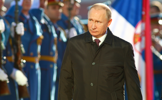 Belgrade,,Serbia,-,January,17,,2019,:,Vladimir,Putin,,The