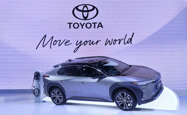 Nonthaburi-thailand,22,Mar,65:,Toyota,Bz4x,Ev,Car,Concept,On