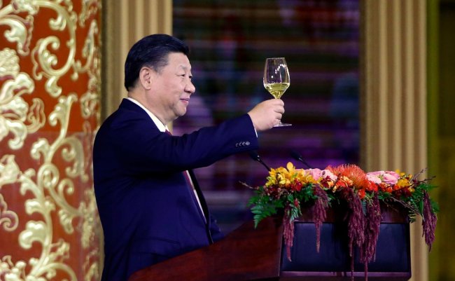 China's,President,Xi,Jinping,Delivers,A,Toast,At,A,State