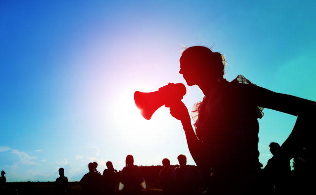 Man,With,A,Megaphone,,The,Silhouette