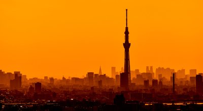 Silhouette,Of,Tokyo,Skytree,In,Sunset,Orange