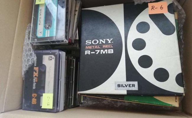 発見されたテープの一部