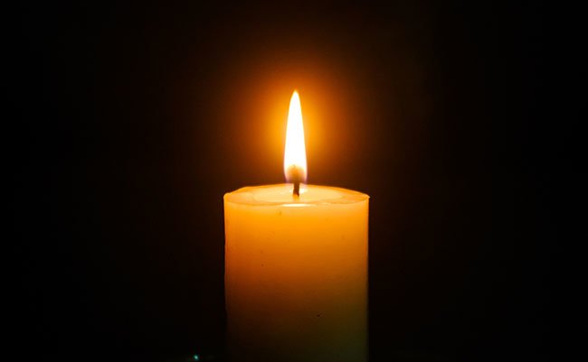 Candle light in the dark