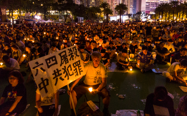 Hong,Kong,-,June,4,2019:,Sea,Of,Candle,During
