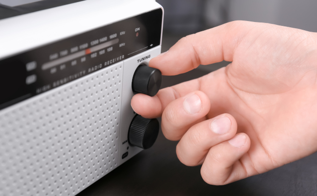 Person,Tuning,White,Radio,,Closeup