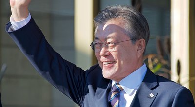STOCKHOLM, SWEDEN - JUNE 15, 2019: The President of South Korea visiting Stockholm.