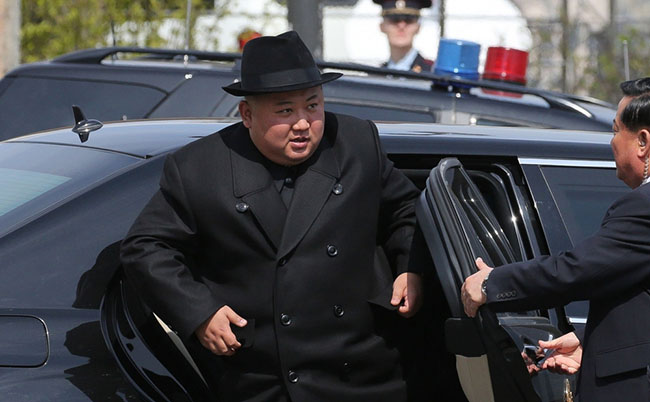 Kim,Jong,Un,,North,Korea’s,Leader,,Arrives,At,The,Railway