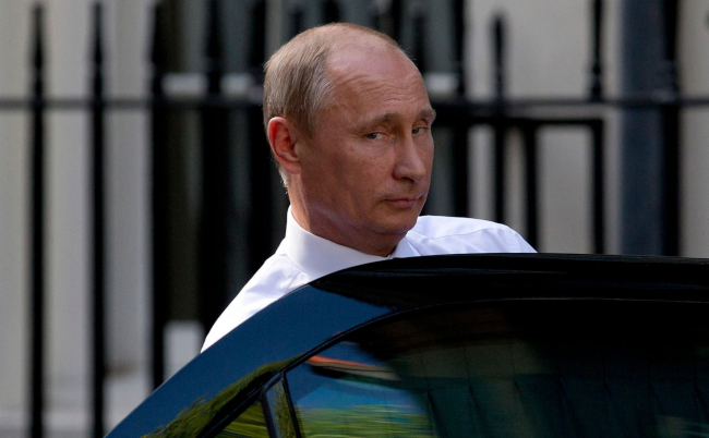 Russian,President,Vladimir,Putin,Gets,Into,His,Car,To,Leave