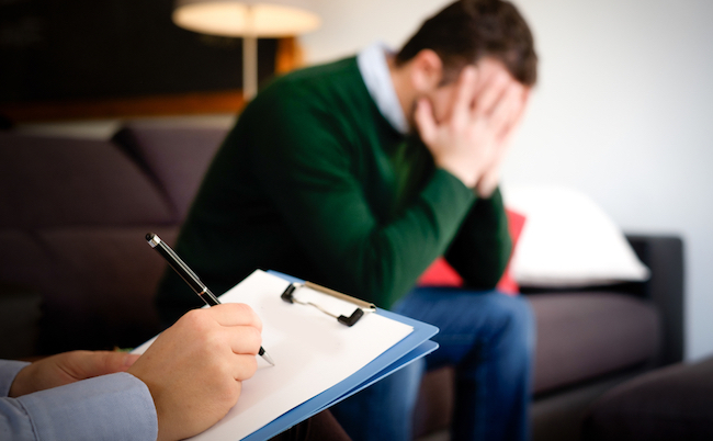 Man,With,Mental,Health,Problem,In,The,Psychiatrist,Studio