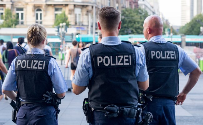 Frankfurt,Am,Main,,Germany,-,July,25,2019:,German,Police