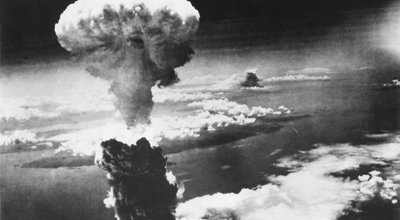 Mushroom,Cloud,Of,Atom,Bomb,Exploded,Over,Nagasaki,,Japan,,On