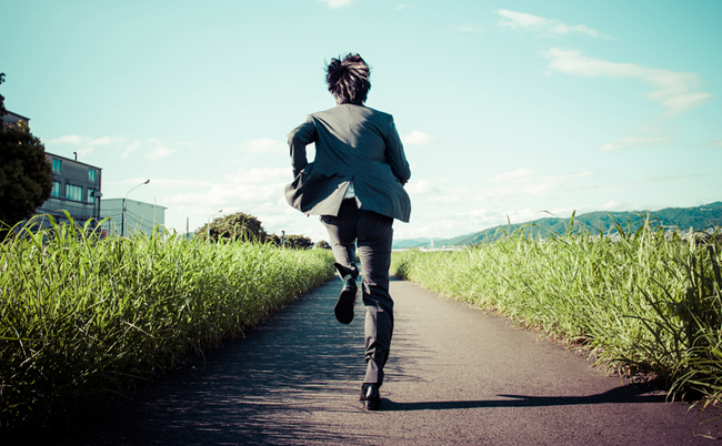 Businessman,Is,Moving,Forward,,Running