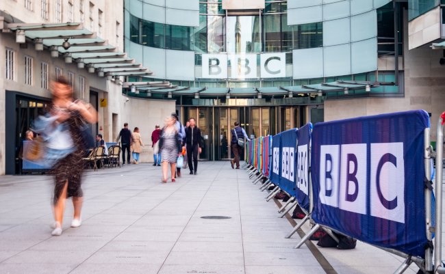 London-,May,,2019:,British,Broadcasting,Corporation,(bbc),Headquarters,Building,On