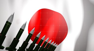 Cruise,Missiles,,Flag,Of,Japan,In,Background,-,Defense,Concept
