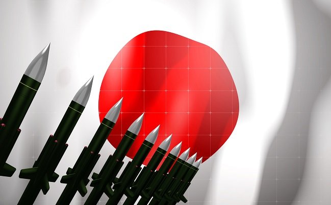 Cruise,Missiles,,Flag,Of,Japan,In,Background,-,Defense,Concept