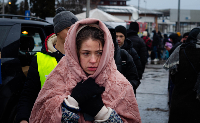 Siret,Border,,Romania,-,March,02,,2022:,Ukrainian,Refugees,Editorial