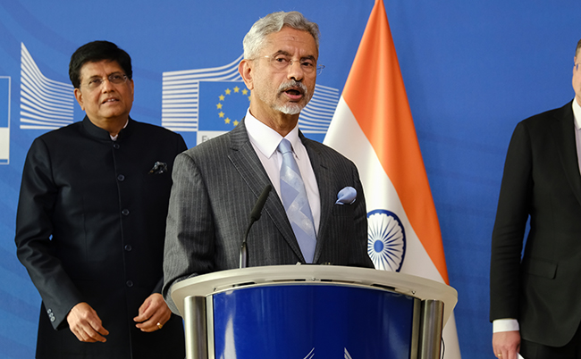 India’s,Minister,For,External,Affairs,S.,Jaishankar,Address,The,Media
