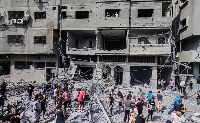 Gaza,palestine-,October,9th,2023,-this,Powerful,Image,Captures,The,Aftermath