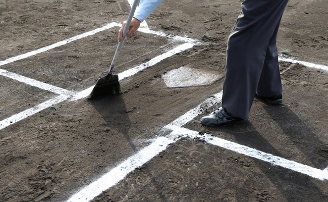 Workers,Maintaining,The,Grounds,Of,A,Baseball,Stadium