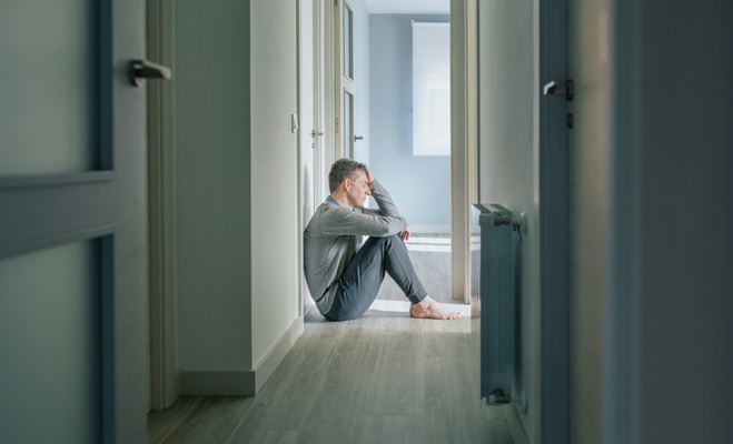 Desperate,Man,With,Mental,Disorder,And,Suicidal,Thoughts,Holding,His