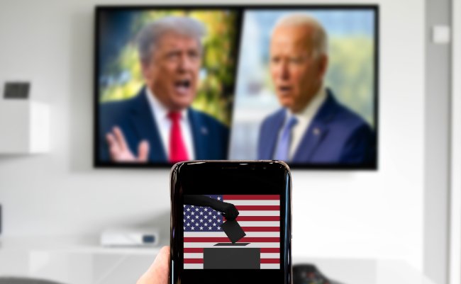 Malaga/spain,-,09-28-2020,:,Concept,For,Usa,Presidential,Election,2020.