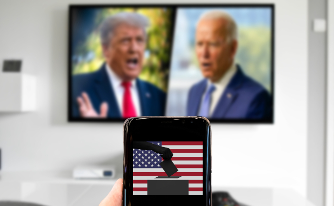 Malaga/spain,-,09-28-2020,:,Concept,For,Usa,Presidential,Election,2020.