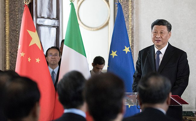 Rome,,Italy,-,March,22,,2019:,Xi,Jinping,,China's,President,