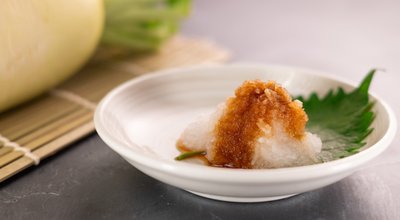 Grated daikon radish for Japanese autumn food