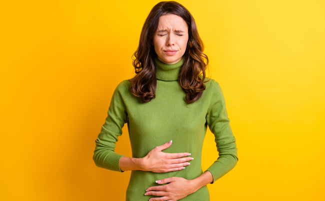 Photo,Of,Young,Unhappy,Unwell,Sick,Ill,Woman,Hold,Hand