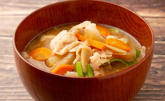 Pork,Miso,Soup,Served,In,A,Bowl