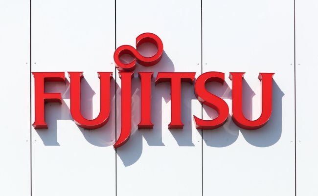 Aarhus,,Denmark,-,August,22,,2015:,Fujitsu,Logo,On,A