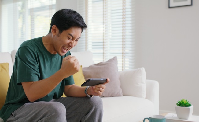 Asia,People,Young,Man,Relax,Sitting,Easy,At,Home,Sofa