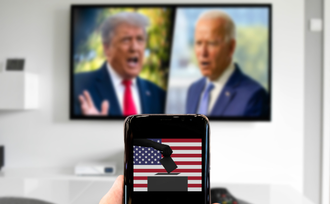 Malaga/spain,-,09-28-2020,:,Concept,For,Usa,Presidential,Election,2020.