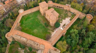 Afternoon,Aerial,Panorama,Of,Cesena,In,Emilia,Romagna,Italy,Near