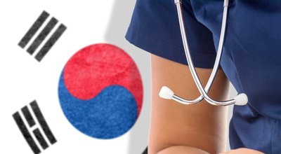 South,Korea,Flag,Female,Doctor,With,Stethoscope,,National,Healthcare,System