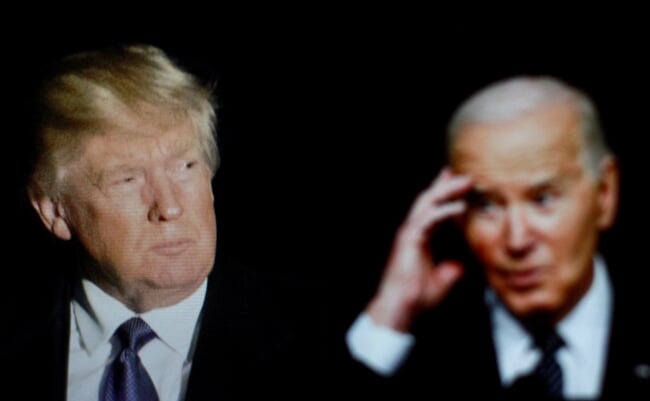 Republican,Candidate,Donald,Trump,Takes,Center,Stage,In,The,Background