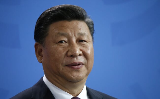 JULY 5, 2017 - BERLIN: Chinese President Xi Jinping at a press conference after a meeting with the German Chancellor in the Chanclery in Berlin.